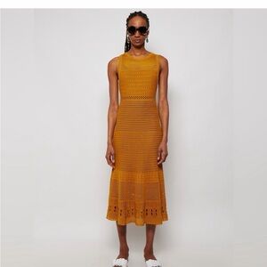 Proenza Schouler Mustard Crochet Dress